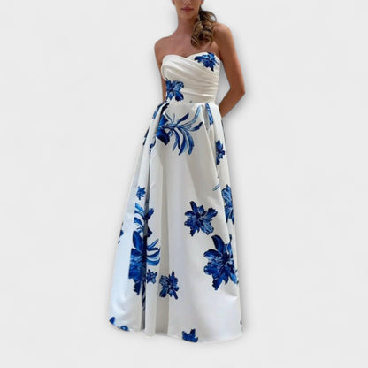 Rosalie - Stylish Off-Shoulder Floral Maxi Dress