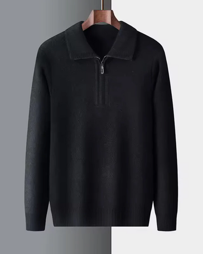 Gstaad Cashmere Quarter Zip Sweater