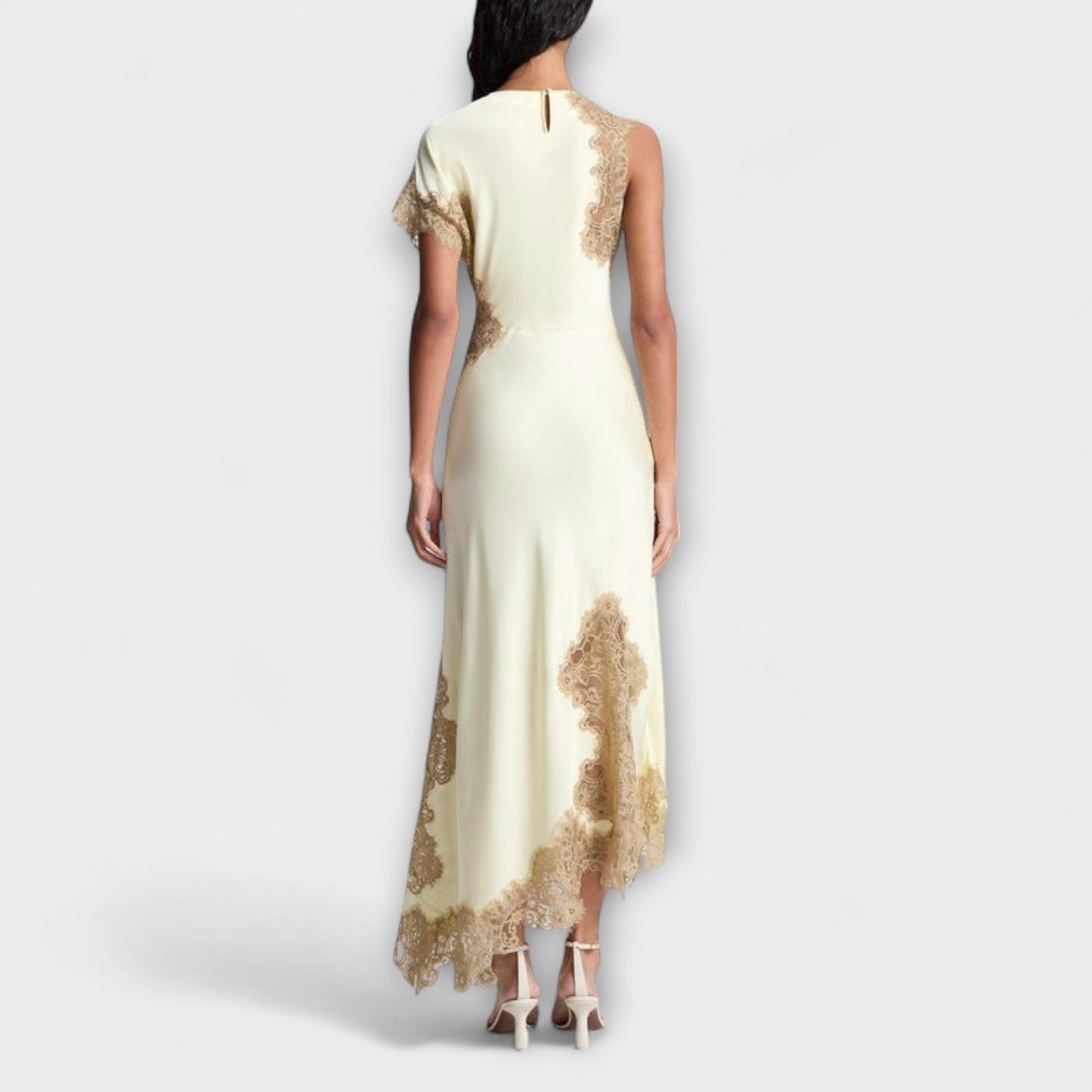 Margaret - Maxi Dress with Satin and Lace Accents