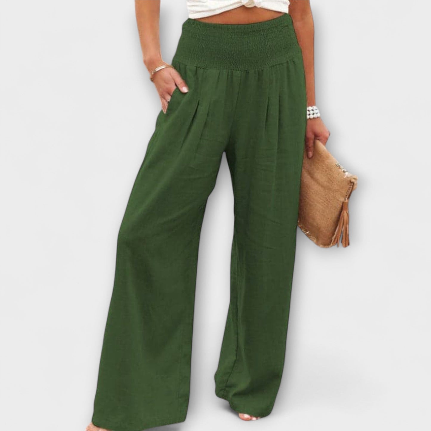 Thearya - Casual Wide Linen Pants