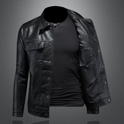 Classic Men’s Faux Leather Jacket