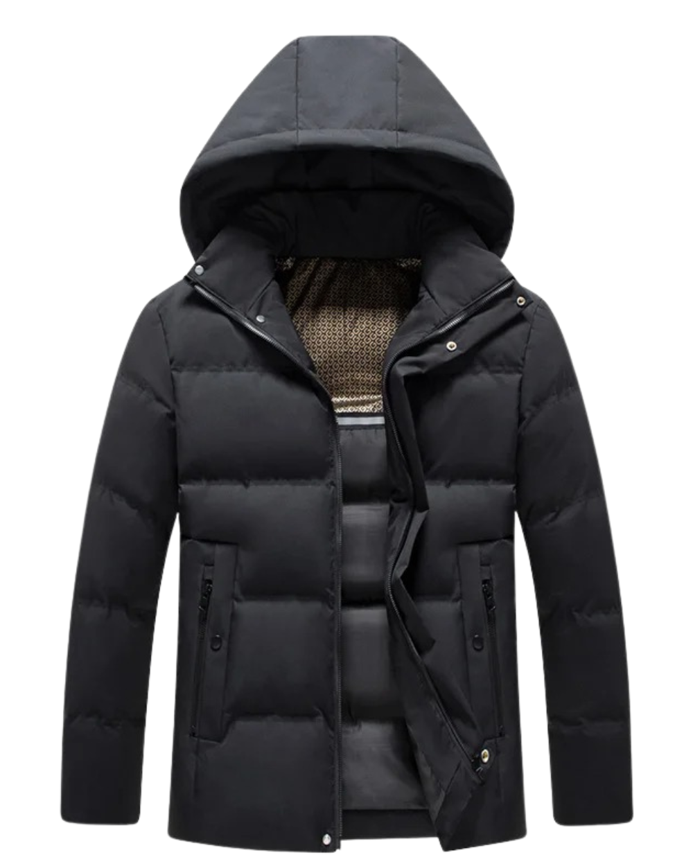 Stylish wool coat with hood