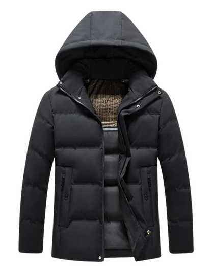 Stylish wool coat with hood