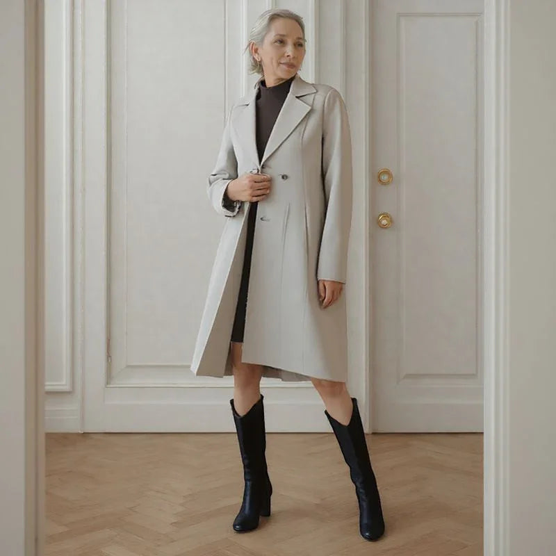 Lady Luxe™ Coat with Velvet Lining / A Refined Classic that Warms with Charm!