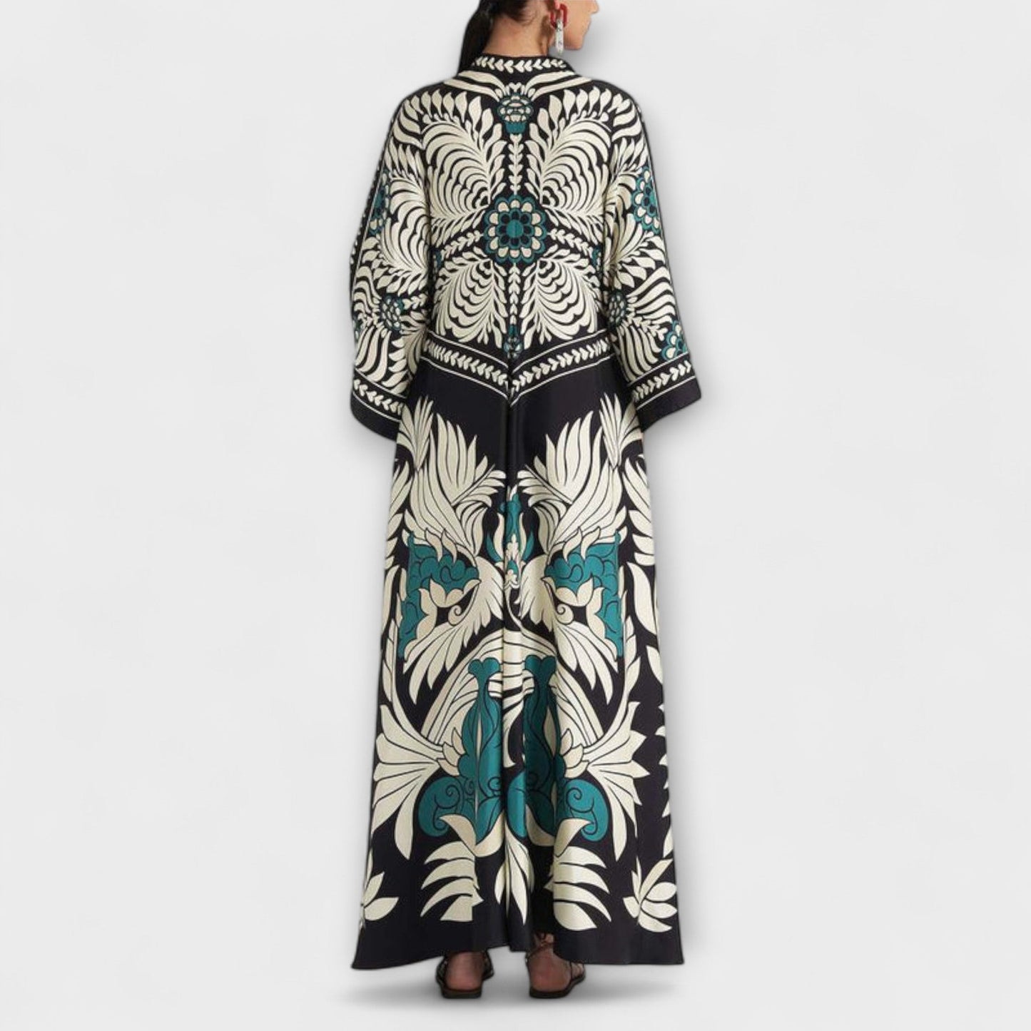 Giselle - Chic Floral Pattern Flowing Maxi Dress